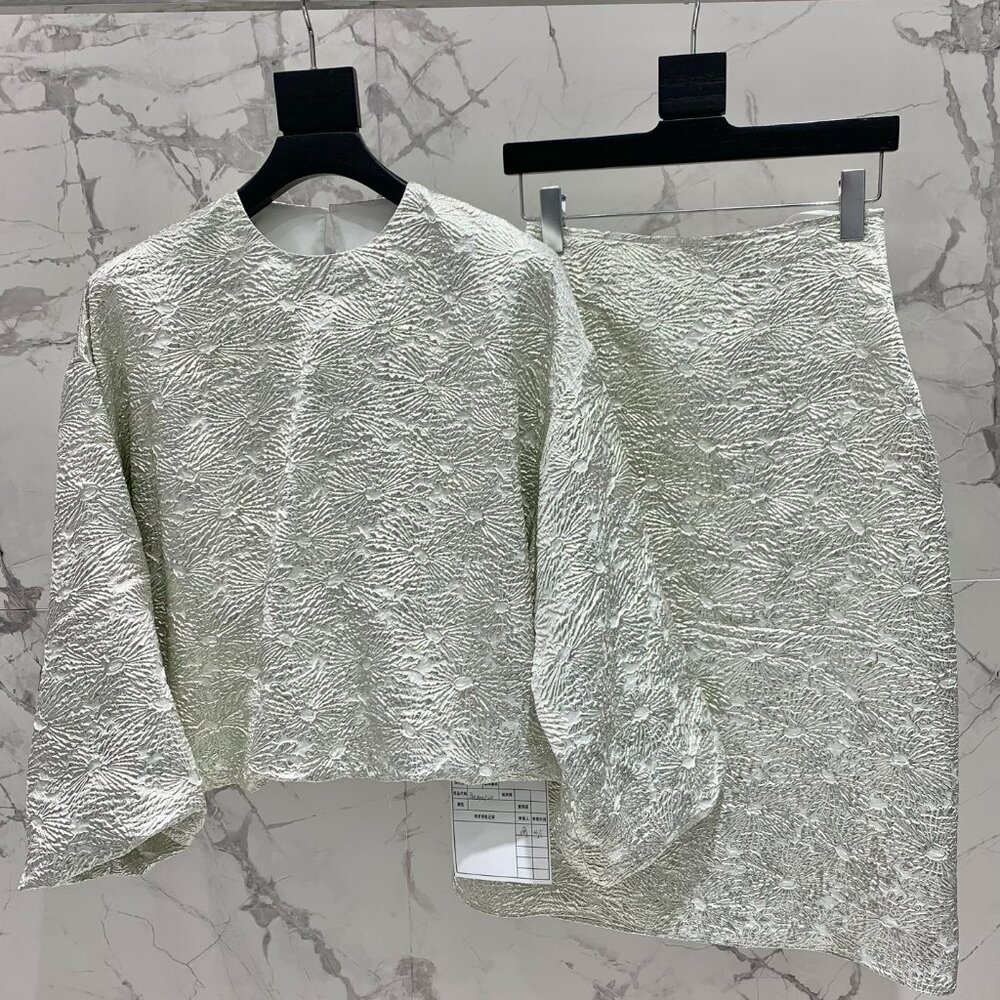 Dries Van Noten Silk Jacquard Set